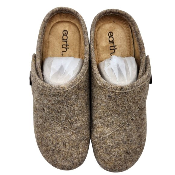 Earth Womens 8.5W Ezra Round Toe Casual Slip-On Flat Clogs Shoes Light Brown NIB - Picture 3 of 7